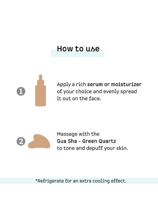 MCaffeine mCaffeine Gua Sha - Green Quartz Face Massaging Stone  - Image 5