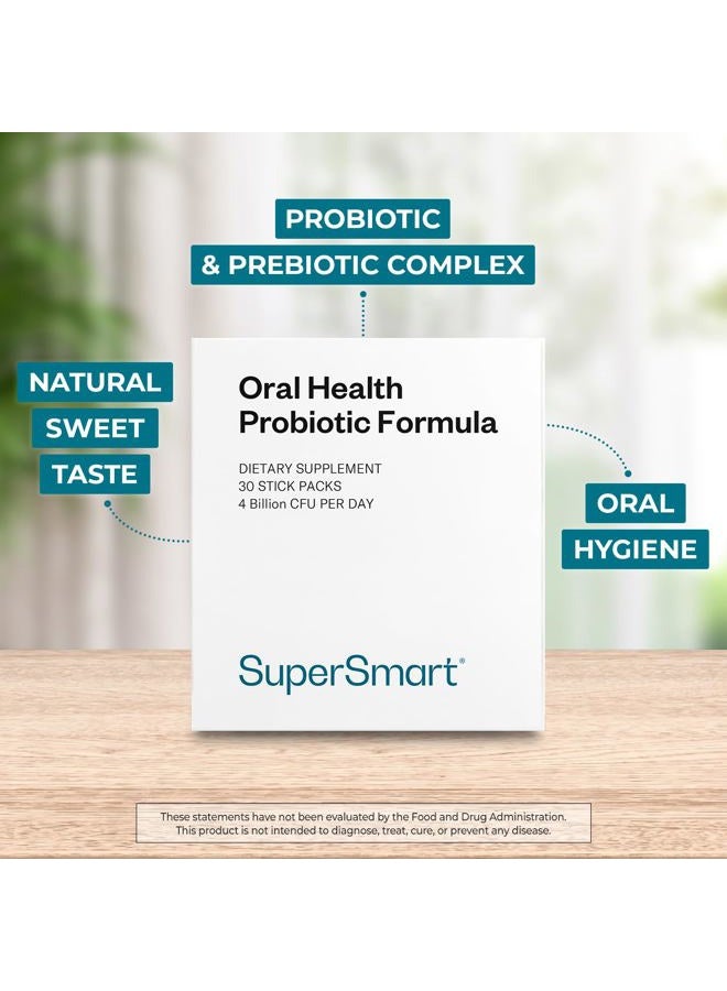 SuperSmart Oral Health Probiotics 4 Billion CFU per Day - Dental Health & Bad Breath Treatment (Halitosis) | Non-GMO & Gluten Free - 30 Sticks - Image 2