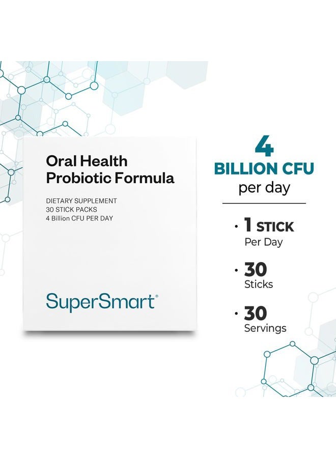 SuperSmart Oral Health Probiotics 4 Billion CFU per Day - Dental Health & Bad Breath Treatment (Halitosis) | Non-GMO & Gluten Free - 30 Sticks - Image 5