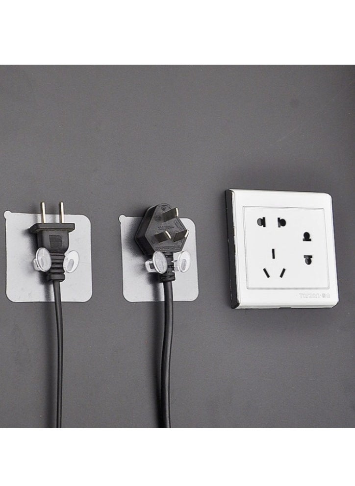 OASIS-TH 10 Piece Self adhensive Transparent plug hook,wire cable hook  - Image 1
