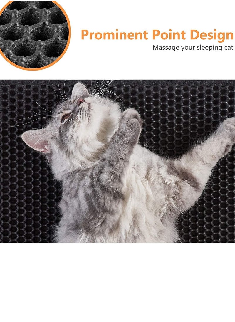 Generic - Cat Litter Mat Cat Litter Trapping Mat Honeycomb Double Layer Design Urine and Water Proof Material Scatter Control Less Waste Easier To Clean Washable - Image 1