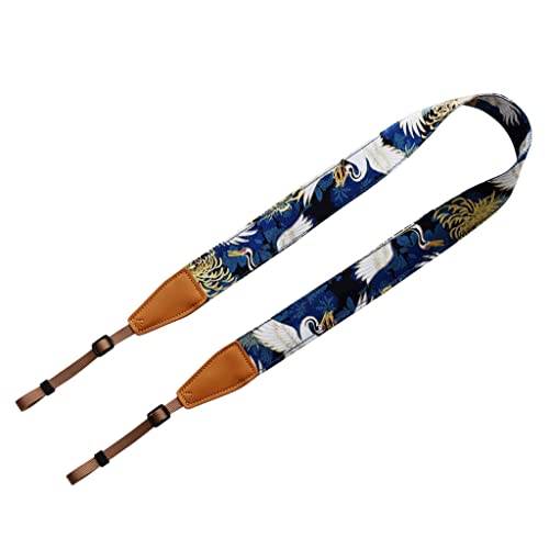 UNIKSTRAP Original Design Personalized Adjustable Camera Strap Chrysanthemum & Crane in Blue, Fit for Canon Nikon Sony Olympus Interchangeable Lens Digital Camera/DSLR etc. - Image 2