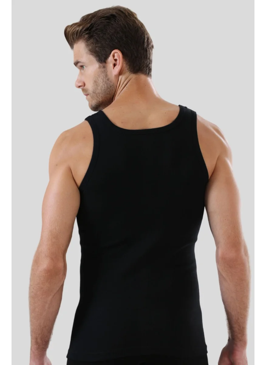 Arma Yıldız Crest Star Black 3-Pack Men's Plus Size Undershirt 100% Cotton