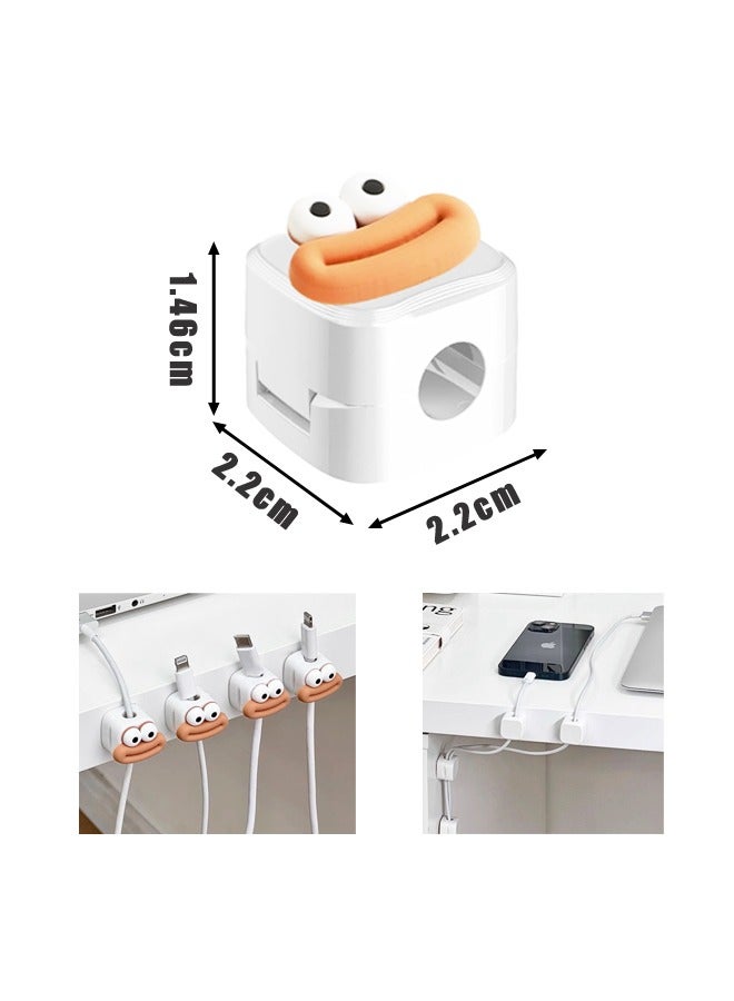 6PCS منظم كابل البيانات المغناطيسية ، حامل الحبل مع اللاصق القوي ، إخفاء كابل شحن الهاتف لمكتب المكتب المنزل - Image 2