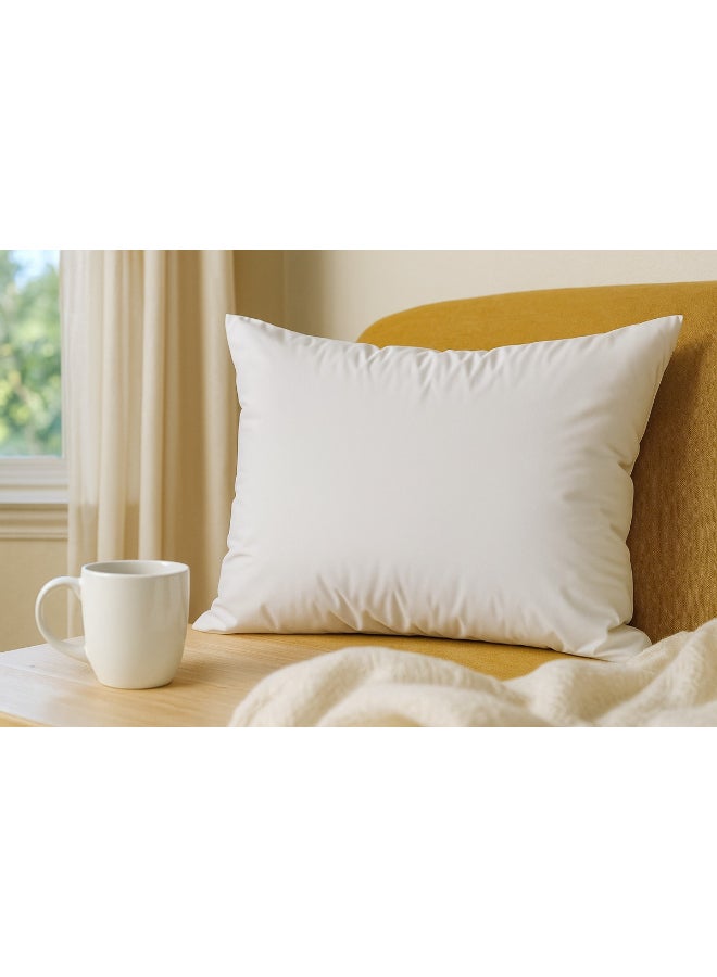Noon East High Quality Pillow Made Of Microfiber With Microfiber Filling Size: 50×70 Cm, Weight: 1000 Grams. White - Image 1