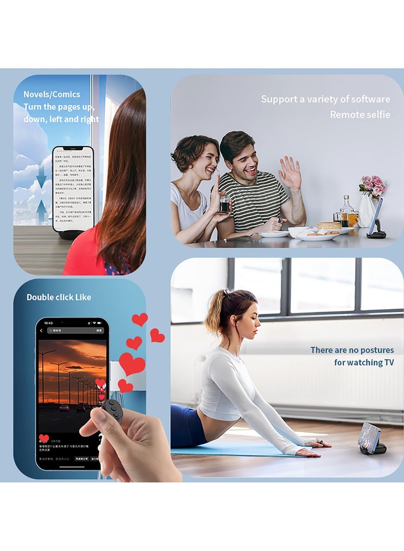Bluetooth Remote Control Page Turner for iPhone iPad Android, Mini TIK TOK Wireless Scrolling Ring  - Image 5