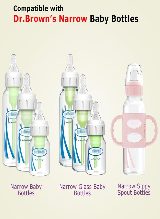 joyfeed Straw Cup Conversion Kit for Dr Browns Narrow and Narrow Glass Baby Bottles, Weighted Straw Replacement Kit with Soft Straw Top and Handle,6m+,Set of 2 - Image 4