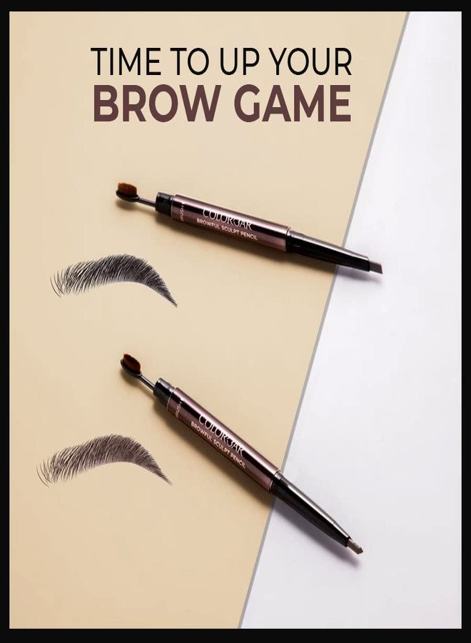 Colorbar Browful Sculpt Pencil Grey Brunette | Waterproof | Long Lasting | Cruelty Free | Buildable Coverage | All Skin Type - Image 2