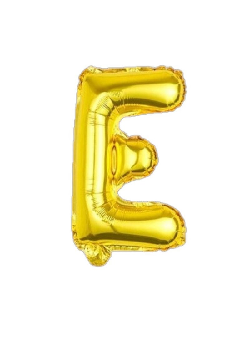 بالون حرف "E" باللون الذهبي لحفلات اعياد الميلاد والتخرج وجميع المناسبات - Image 1