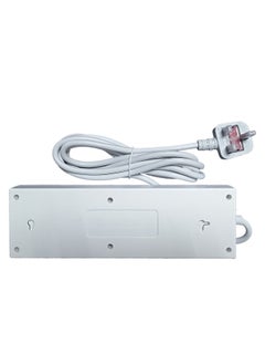 Duravel Duravel 4-Socket Extension Lead with Individual Switches, White, 3-Metre Power Cord  - Image 2