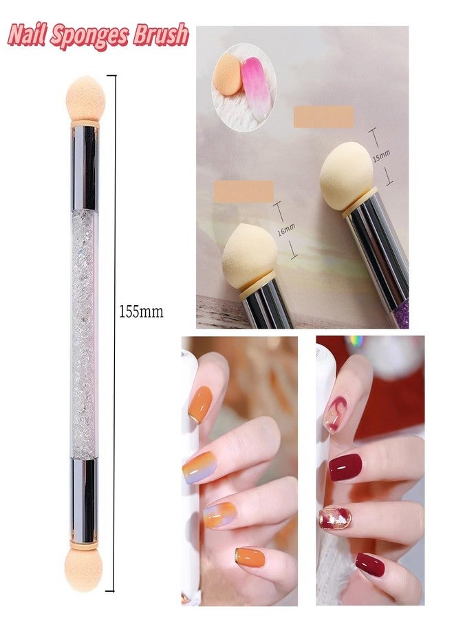 Gmtglla 14 Pcs Nail Art Tool Kit with Silicone Carving Brushes & Ombre Sponge Pen, Professional Dual-Ended Dotting & Liner Tools, Wax Picker Pencil & 2 Tweezers for 3D Nail Design DIY Manicure - Image 3