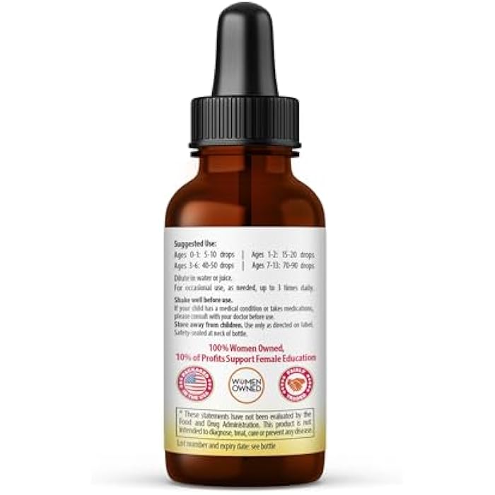 Herbal Goodness Kids Calm Support Liquid Extract 1oz with Magnesium Glycinate, Magnesium Citrate, Multivitamin - Magnesium for Kids - 1oz Bottle, 1 Unit - Herbal Goodness - Image 3