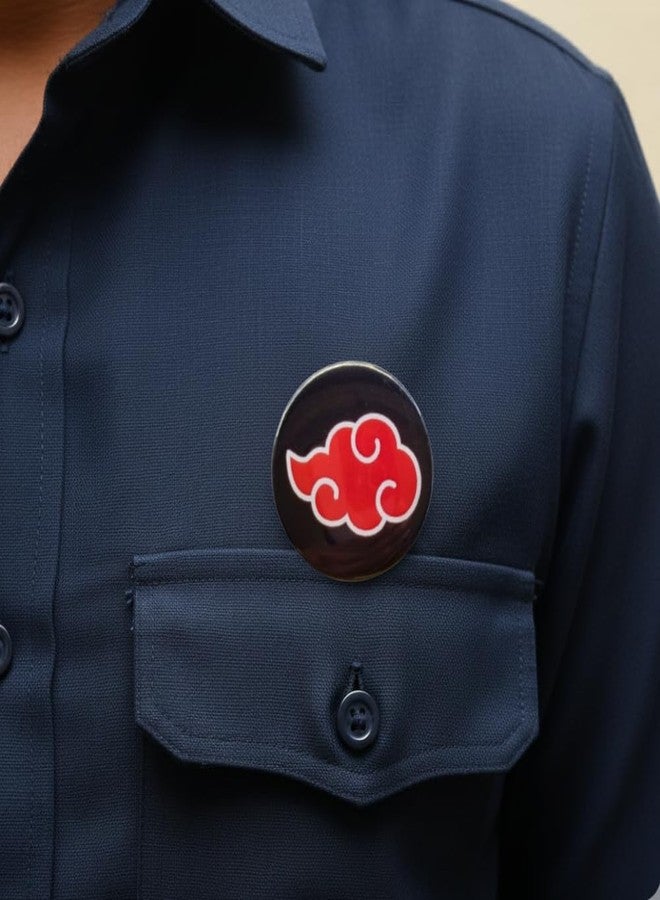 Magizhchi “Akatsuki Cloud Enamel Pin Badge - Anime Brocho/Lapel Pin for Jackets, Bags, Shirts (Red Cloud Logo - inspired by Naruto)” (1) - Image 3