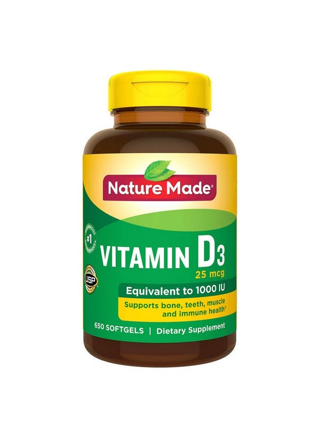 Nature Made Vitamin D3 25 Mcg 650 Softgels  - Image 2