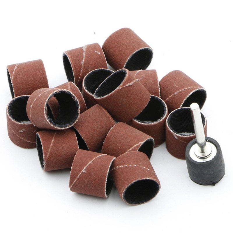 NewZoll 50pcs 400 Grits 1/2 Inch Sanding Bands Sanding Sandpaper Sleeves with 5pcs Sand Drum Mandrels for Nail Drill - Image 5