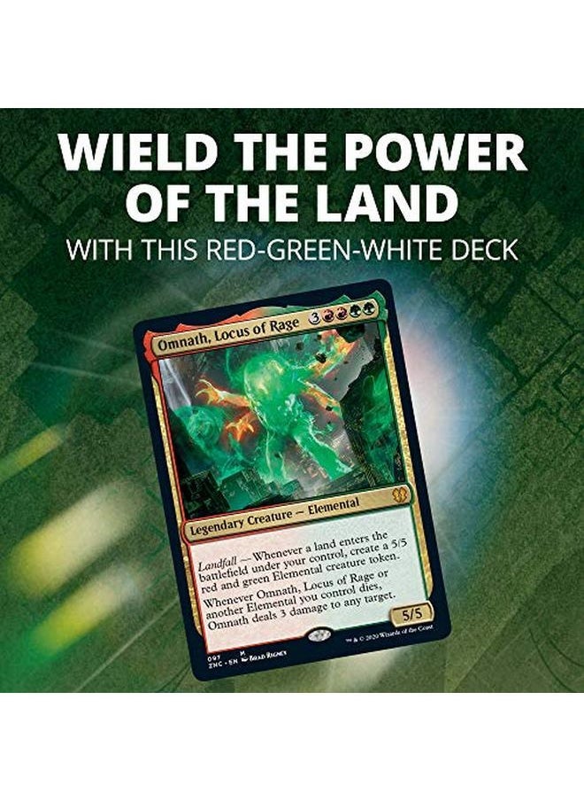 Magic the Gathering - Magic The Gathering Zendikar Rising Commander Deck Land'S Wrath ; 100 Card Readytoplay Deck ; 1 Foil Commander ; Redgreenwhite - Image 1