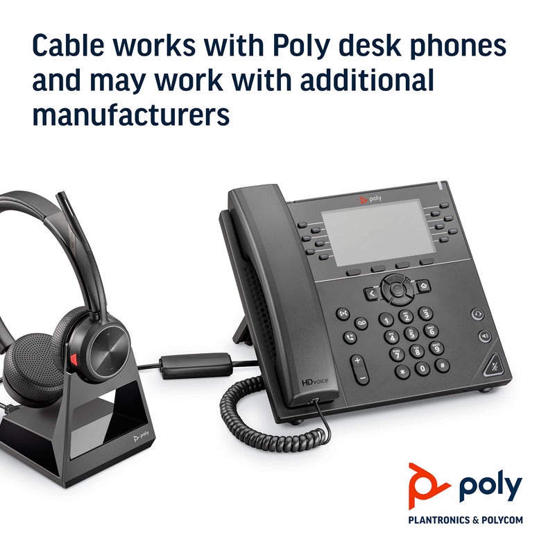 Poly Plantronics - Electronic Hook Switch Cable APP-51 (Poly) - Remote Desk Phone Call Control - Works with Poly Desk Phones - Image 3