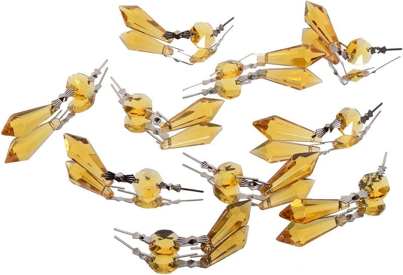 LONGSHENG 20pcs 38mm Replacement AB Color Chandelier Icicle Crystal Prisms Octogan Crystal Bead for Lamp Decoration - Image 2