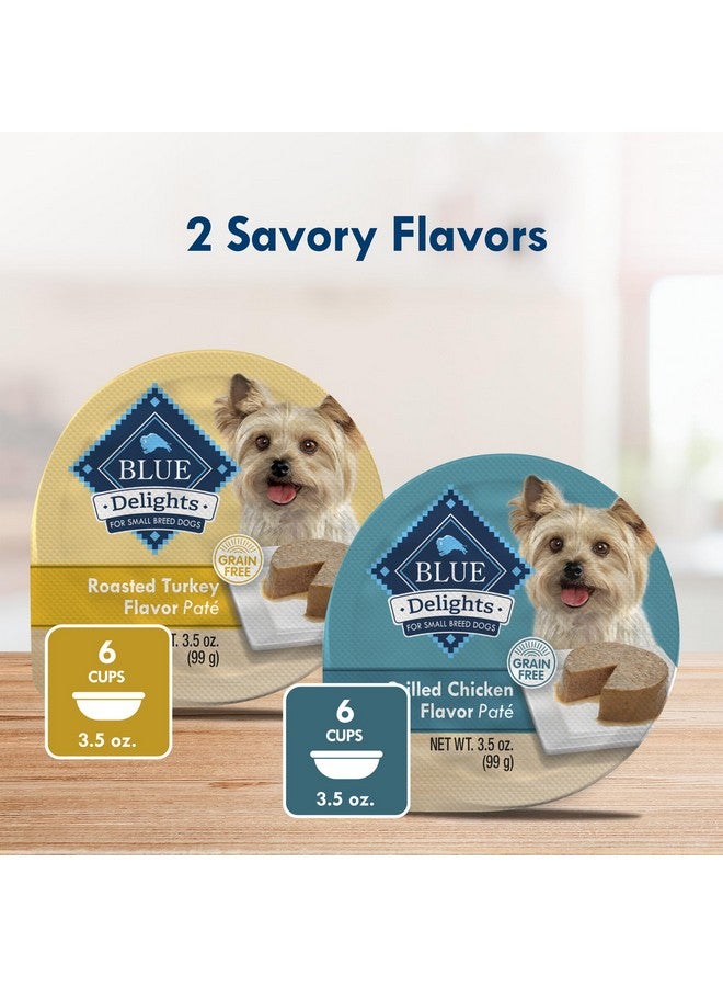 بلو بافلو مجموعة متنوعة من طعام الكلاب الرطب الطبيعي من بلو بافالو ديلايتس للسلالات الصغيرة، باتيه ديك رومي مشوي وباتيه دجاج مشوي، أكواب 3.5 أونصة، 12 قطعة - Image 3