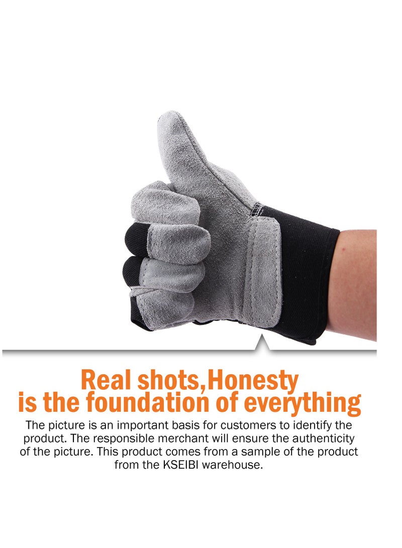 KSEIBI Leather Welding Gloves #14 – Heat-Resistant Heavy-Duty Gloves for Welding & Industrial Work  - Image 3