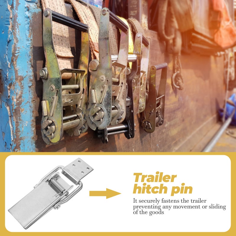 Trailer Door Lock, Durable Metal Buckle for Secure Cargo Transport, Spring Clip Design - Image 5