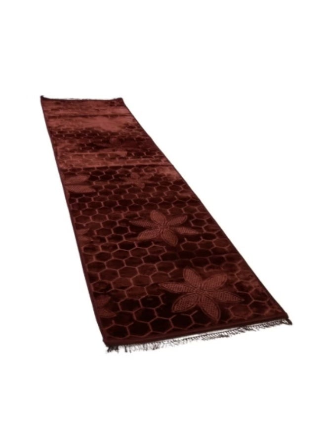 A rectangular, soft-touch velvet indoor rug with a luxurious, modern design and vibrant colors. Suitable for living rooms, hallways, corridors, and various other spaces. 100x400cm - Image 5