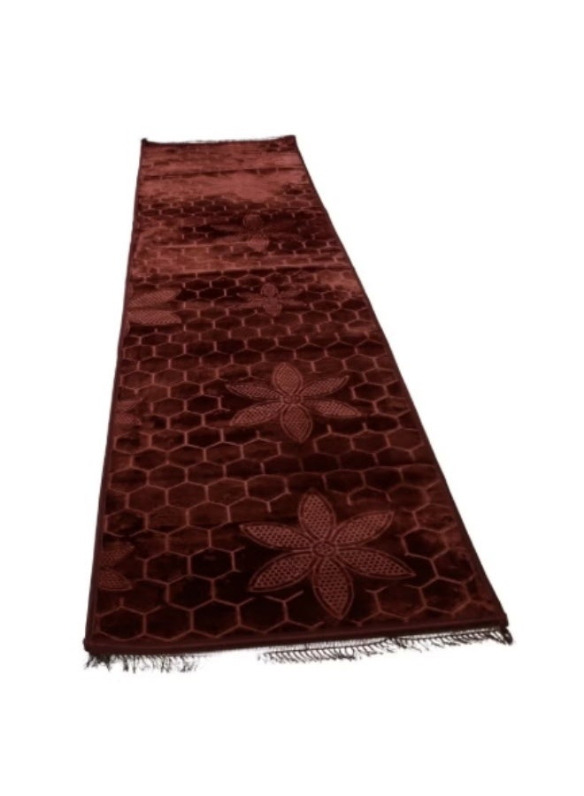 A rectangular, soft-touch velvet indoor rug with a luxurious, modern design and vibrant colors. Suitable for living rooms, hallways, corridors, and various other spaces. 100x400cm - Image 1