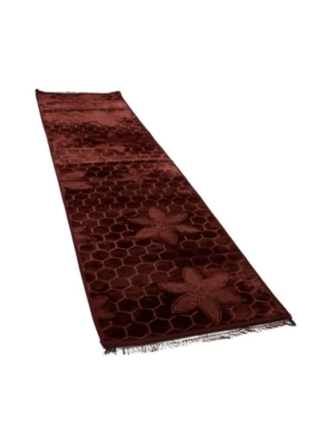 A rectangular, soft-touch velvet indoor rug with a luxurious, modern design and vibrant colors. Suitable for living rooms, hallways, corridors, and various other spaces. 100x400cm - Image 3