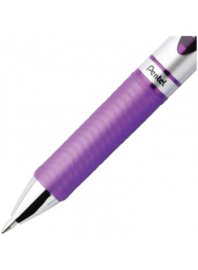 Pentel Gel Pen, Retractable, Metal Tip.7mm, Refill, Violet Barrel/Ink (PENBL77V), 5.000 - Image 2