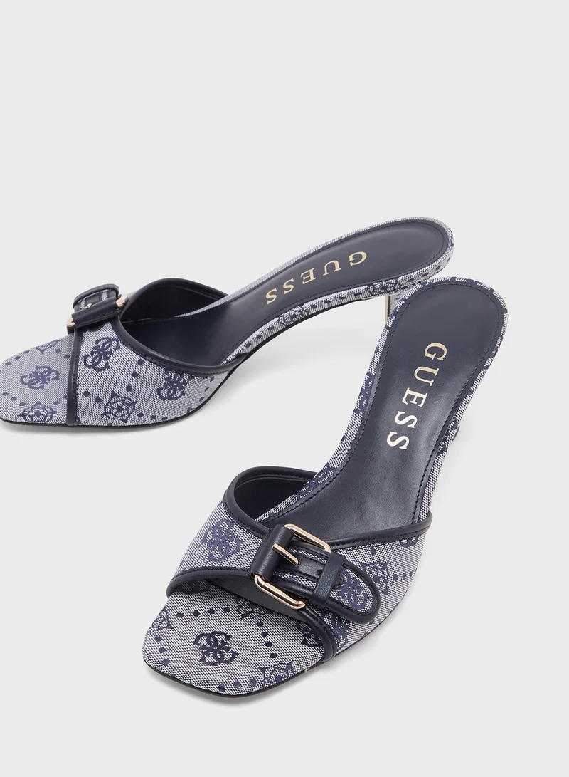 GUESS Single Strap Mid Heel Sandals