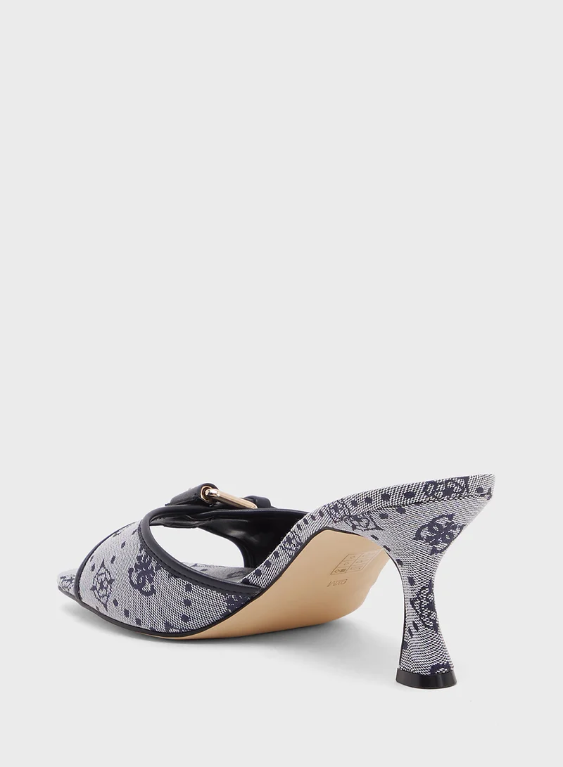 GUESS Single Strap Mid Heel Sandals