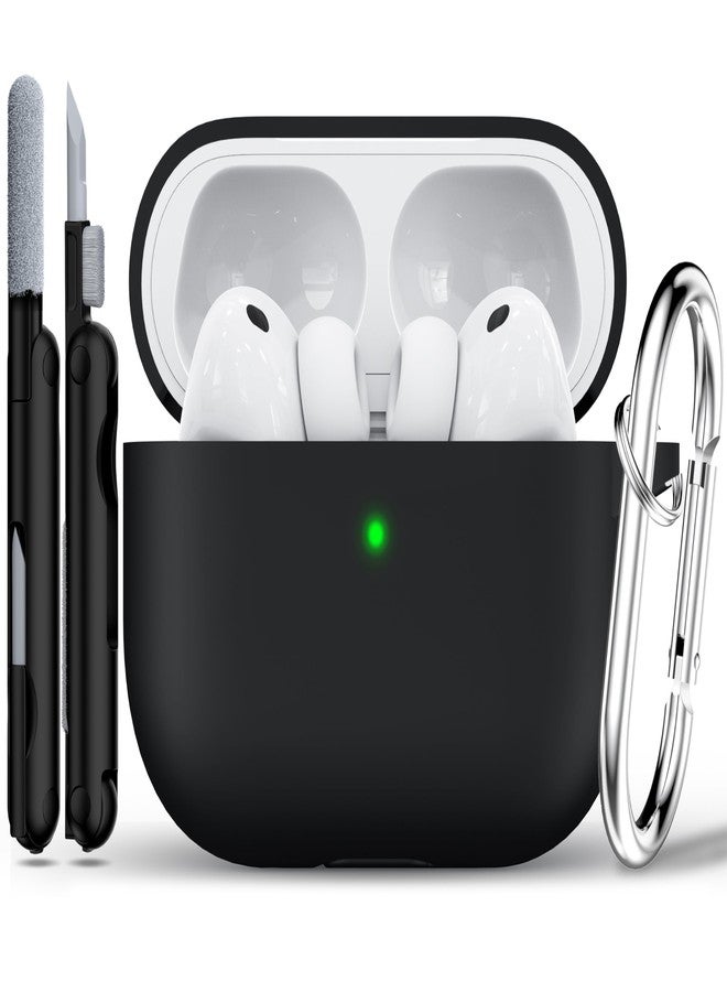 RFUNGUANGO Compatible AirPods Pro 3 Protective Case, Soft Silicone Material, Drop and Scratch Resistant, Includes Cleaning Tool, Suitable for AirPods Pro 3rd Generation, Black - Image 1