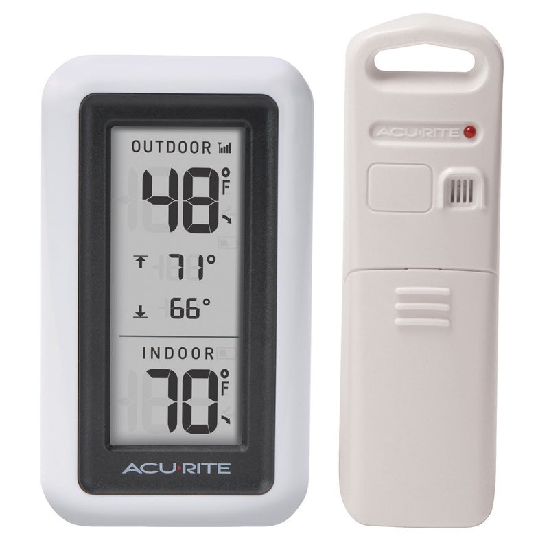 Acurite AcuRite Digital Thermometer with Indoor Outdoor Temperature and Daily High and Lows 00424CA White