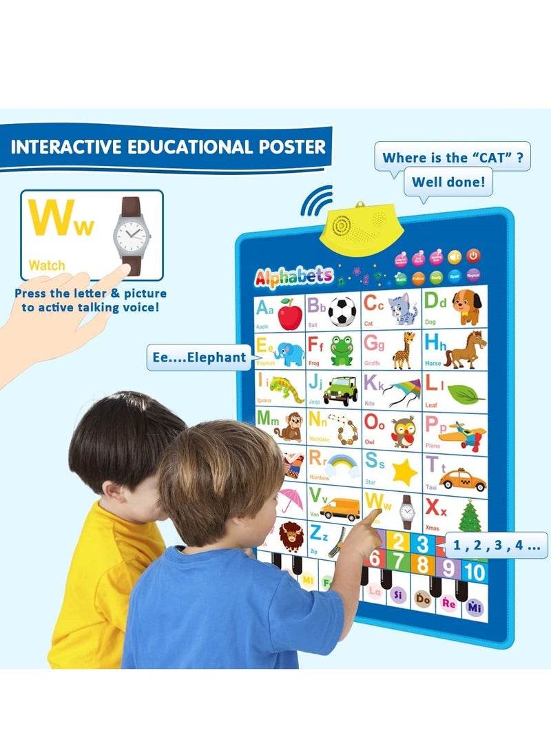 UKR UKR Kids Early Learning Toy – Interactive Educational Talking Poster with English Alphabets & Piano Sounds | Fun Learning Toy for Toddlers & Preschoolers (Ages 3+)  - Image 2