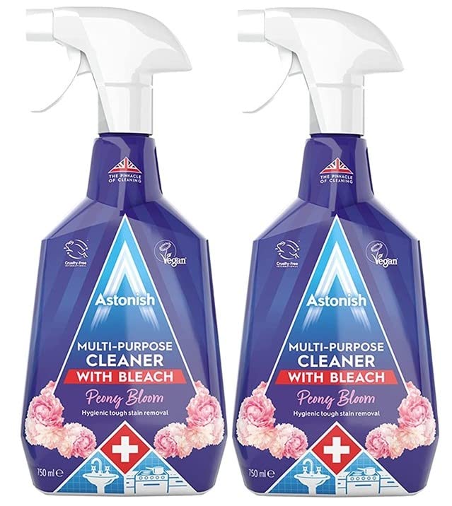 Astonish Stubborn Stain Removing Multi-Purpose Cleaner Spray with Bleach, 2x750ml | Vegan & Cruelty-Free | Pack of 2 - Image 1
