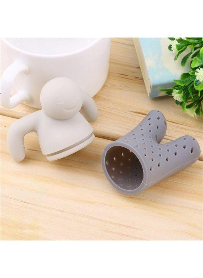 POLLEN LIFE - Infuser Silicone Strainer Herbal Spice Filter Tea Diffuser Grey - Image 1