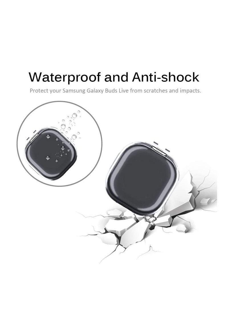 Captaintech Compatible for Samsung Galaxy Buds Live Case Cover Soft TPU Anti-Shock Protective Cover Case for Samsung Galaxy Buds Live (Clear) - Image 3