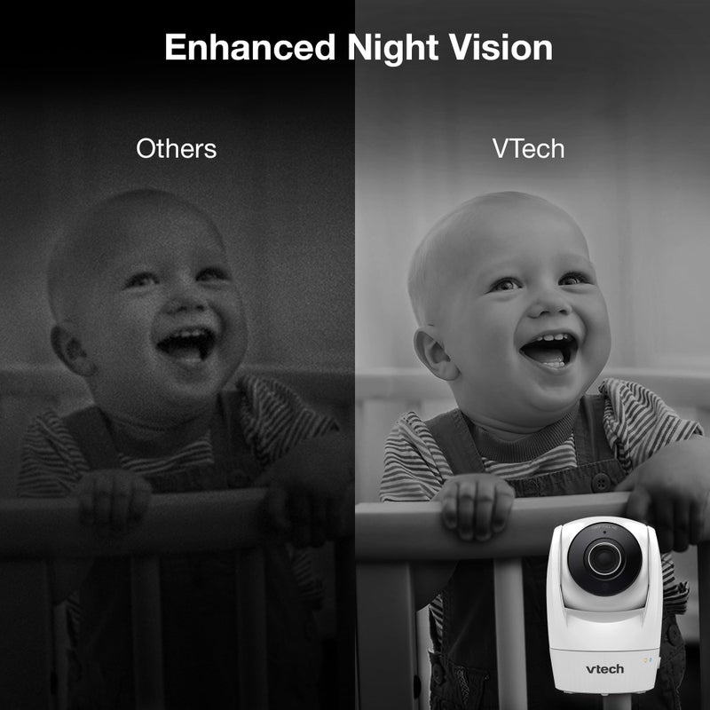 VTech Upgraded Smart WiFi Baby Monitor VM901, 5-inch 720p Display, 1080p Camera, HD NightVision, Fully Remote Pan Tilt Zoom, 2-Way Talk, Free Smart Phone App, Works with iOS, Android - Image 5