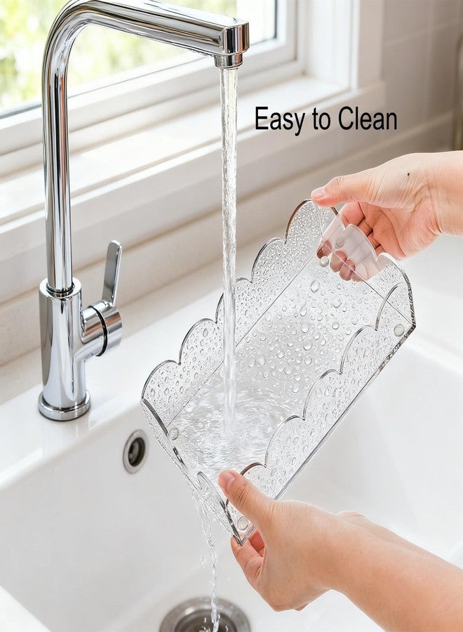 ZEAYEA 2 Pack Acrylic Napkin Holders, Clear Guest Towel Holders for Party, Wedding, Decorative Hand Towel Tray for Dining Room, Bathroom, Kitchen, Hotel, Restaurant - Image 4