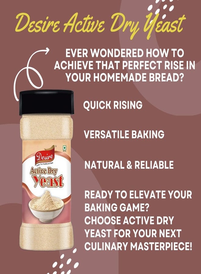 Desire Baker's Active Dry Yeast 75 Grams | Perfect for Bread, Pizza Dough, Cakes & More | Instant Dry Yeast - Image 4