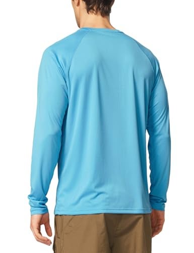 baleaf Men's Sun Protection Shirts UV SPF T-Shirts UPF 50+ Long Sleeve Rash Guard Fishing Running Quick Dry Blue Size S - Image 2
