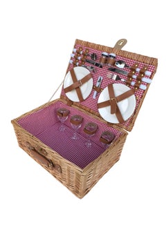 FFD Hand-Woven Wicker Picnic Basket for 4 Willow Hamper Set with Utensils and Insulated Compartment Perfect for Picnics, Camping, and Outdoor Gatherings - pzsku/ZE1EFF433D07645ECE772Z/45/_/1720711844/7dd238d1-725f-46e3-b2cb-92e1c51b9f75