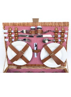 FFD Hand-Woven Wicker Picnic Basket for 4 Willow Hamper Set with Utensils and Insulated Compartment Perfect for Picnics, Camping, and Outdoor Gatherings - pzsku/ZE1EFF433D07645ECE772Z/45/_/1726139021/9d4af64f-68ae-4d79-9e53-91b48224d309