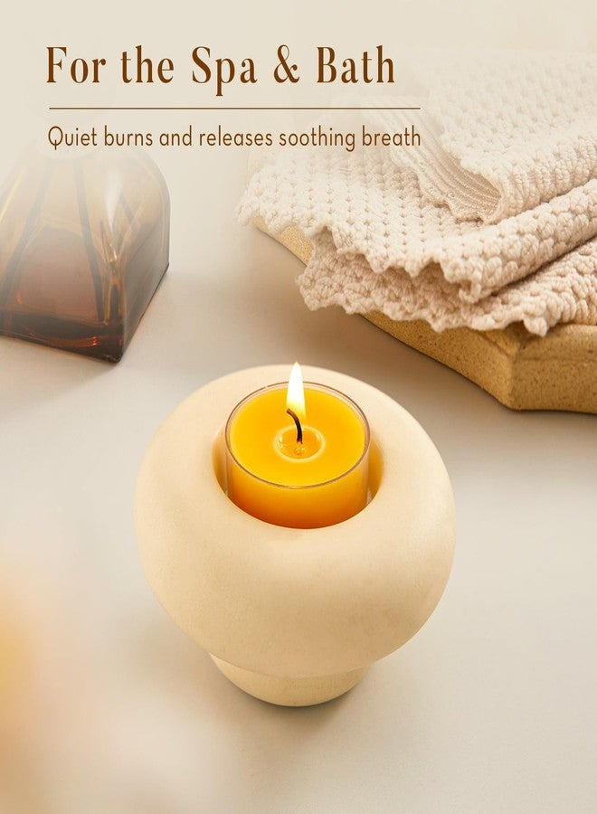 Ashlux Unscented Beeswax Tea Lights Candles 20 Pack, 4 Hours Long Burning Handmade Yellow Tealight Candles, Clear Cup Smokeless Beeswax Candles for Wedding, Christmas Lights, Centerpiece & Home Decor - Image 5