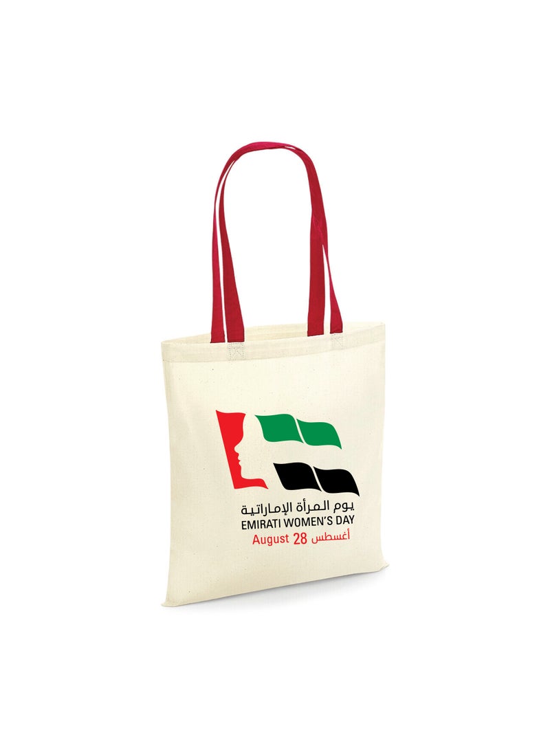 Emirati Womens Day Eco-Friendly Cotton Bag – Celebrate Emirati Women with this Stylish and Durable Reusable Bag – Perfect for Daily Use, Shopping, and Gifting - Image 1
