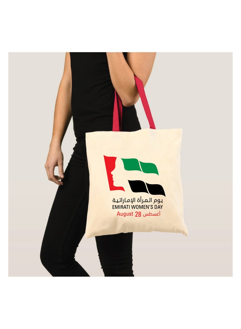 Emirati Womens Day Eco-Friendly Cotton Bag – Celebrate Emirati Women with this Stylish and Durable Reusable Bag – Perfect for Daily Use, Shopping, and Gifting - Image 3