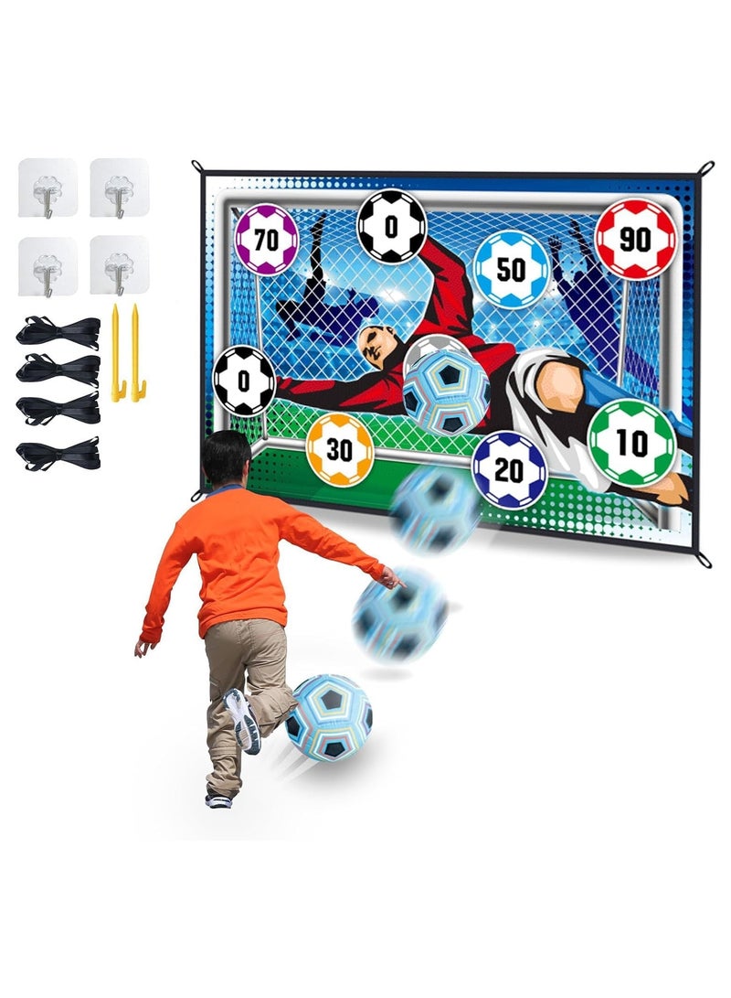 Soccer Ball Game Set for Kids, Indoor Outdoor Games for Adults and Family Kids, Outdoor Play Equipment Indoor Soccer Set, Backyard Games, Toys for Kids, Toddlers Gift for 3 4 5 6 7 8 Year Old Boy Toys - Image 1