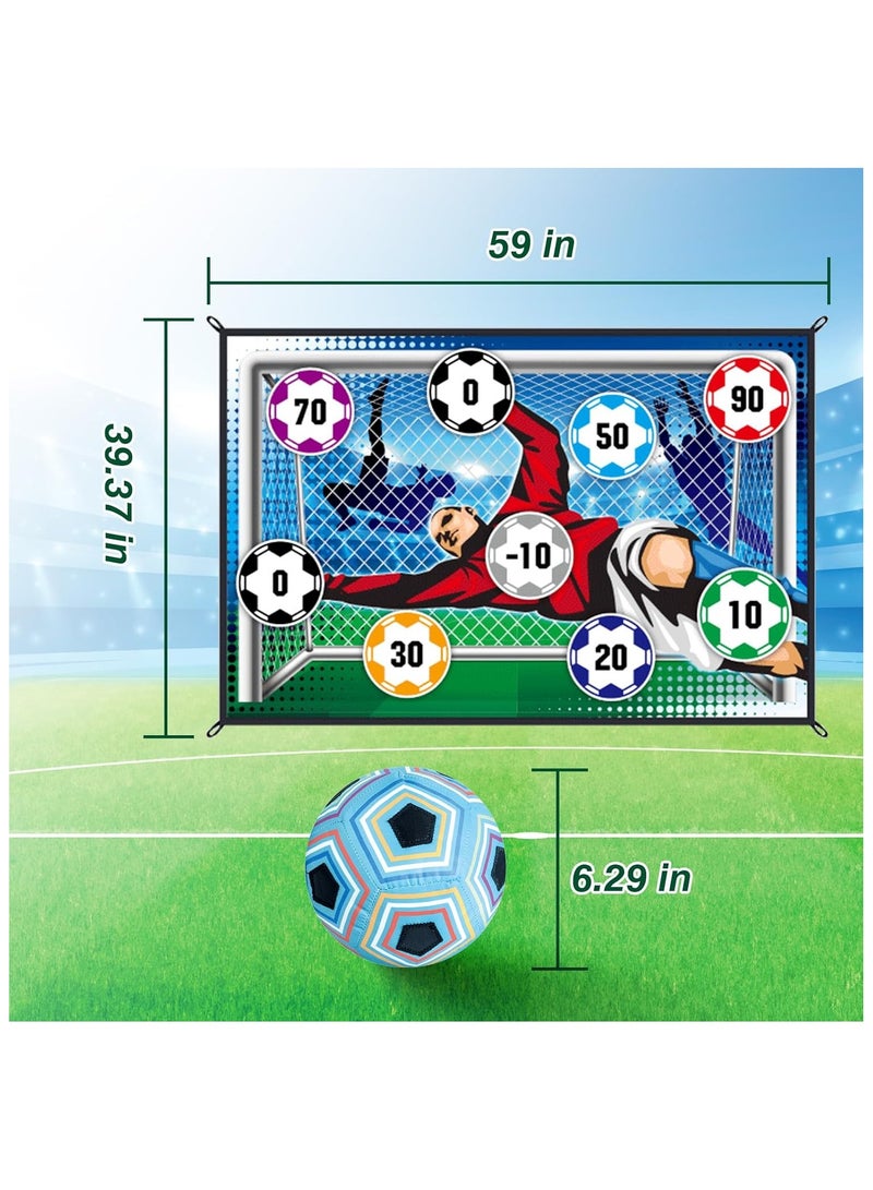 Soccer Ball Game Set for Kids, Indoor Outdoor Games for Adults and Family Kids, Outdoor Play Equipment Indoor Soccer Set, Backyard Games, Toys for Kids, Toddlers Gift for 3 4 5 6 7 8 Year Old Boy Toys - Image 2