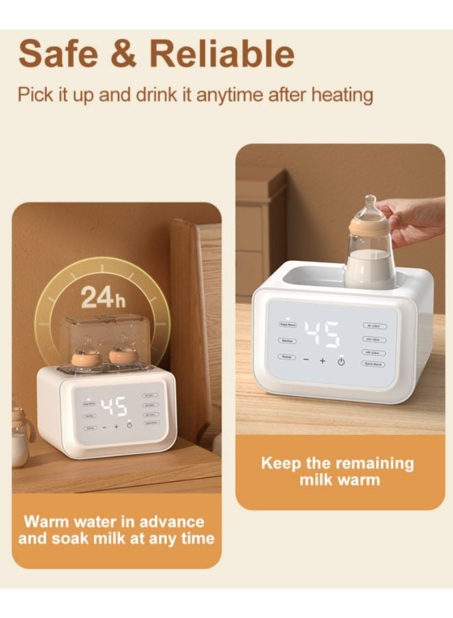 Multifunctional Double Bottle Milk Warmer Automatic Milk Warmer Defrosting and Heating Breast Milk Warmer  - Image 4