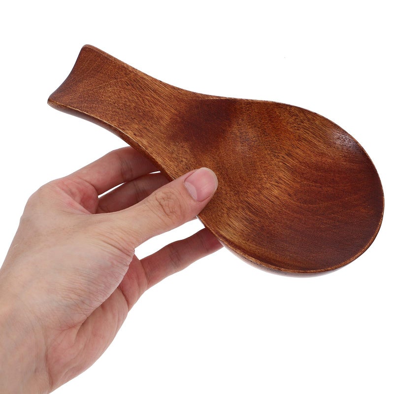 Large Wooden Spoon Rest Holder For Kitchen Countertop Solid Wood Utensil Rack - Image 5